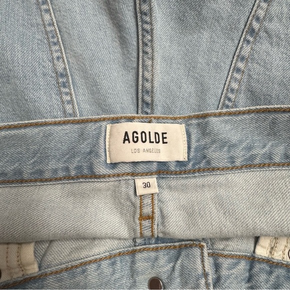AGOLDE Parker Jeans in Pivot Size 30 Relaxed Straight Leg Denim Crop Button Fly - Picture 6 of 12